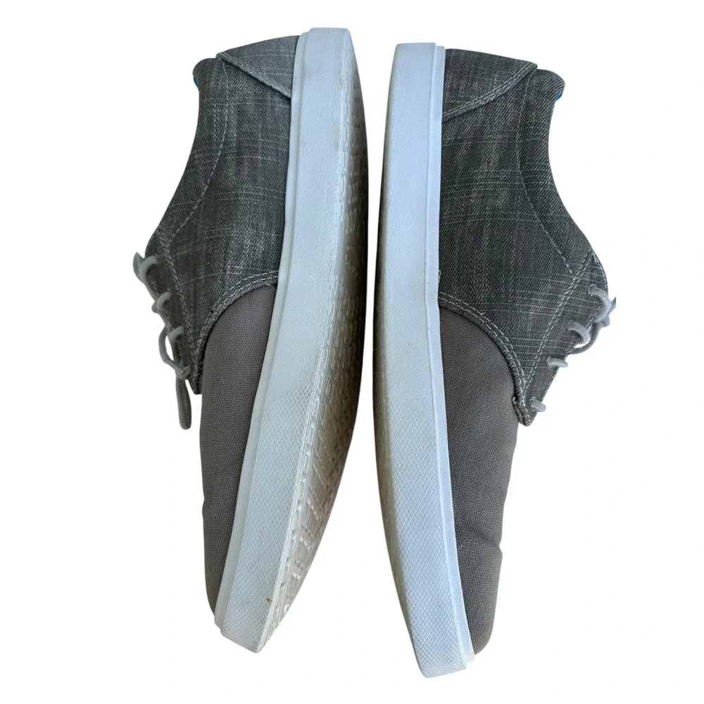 Crocs Walu Canvas Loafers‎ Mens 11 Grey Lace Up Casual Comfort Shoes 203969